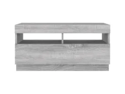 vidaXL TV-Schrank mit LED-Leuchten Grau Sonoma 80x35x40 cm* Wohnwände|TV-Wände