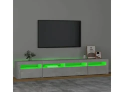vidaXL TV-Schrank mit LED-Leuchten Betongrau 240x35x40 cm 3