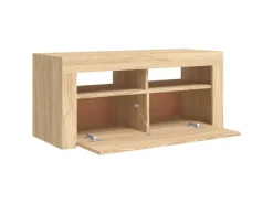 vidaXL TV-Schrank mit LED-Leuchten Sonoma-Eiche 90x35x40 cm Modell 1* TV-Wände|Wohnwände