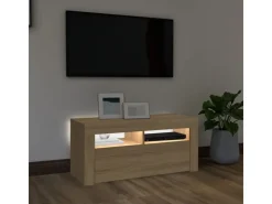 vidaXL TV-Schrank mit LED-Leuchten Sonoma-Eiche 90x35x40 cm Modell 1* TV-Wände|Wohnwände