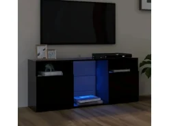 vidaXL TV-Schrank mit LED-Leuchten Schwarz 120x30x50 cm* Schränke