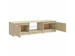 vidaXL TV-Schrank mit LED-Leuchten Sonoma-Eiche 140x40x35,5 cm* Wohnwände|TV-Wände