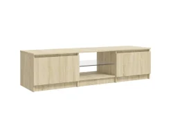 vidaXL TV-Schrank mit LED-Leuchten Sonoma-Eiche 140x40x35,5 cm* Wohnwände|TV-Wände