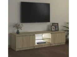 vidaXL TV-Schrank mit LED-Leuchten Sonoma-Eiche 140x40x35,5 cm* Wohnwände|TV-Wände