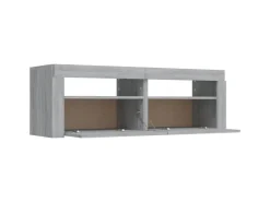 vidaXL TV-Schrank mit LED-Leuchten Grau Sonoma 120x35x40 cm Modell 1* Wohnwände