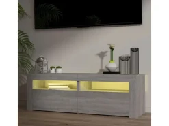 vidaXL TV-Schrank mit LED-Leuchten Grau Sonoma 120x35x40 cm Modell 1* Wohnwände