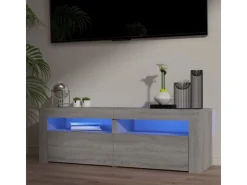 vidaXL TV-Schrank mit LED-Leuchten Grau Sonoma 120x35x40 cm Modell 1* Wohnwände