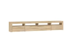 vidaXL TV-Schrank mit LED-Leuchten Sonoma-Eiche 240x35x40 cm* Wohnwände|TV-Wände