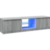 vidaXL TV-Schrank mit LED-Leuchten Grau Sonoma 120x30x35,5 cm* Wohnwände|TV-Wände