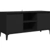 vidaXL TV-Schrank mit Metallbeinen Schwarz 103,5x35x50 cm* Wohnwände|TV-Wände