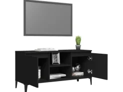 vidaXL TV-Schrank mit Metallbeinen Schwarz 103,5x35x50 cm* Wohnwände|TV-Wände