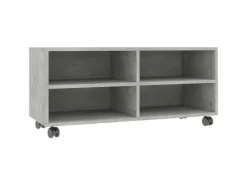 vidaXL TV-Schrank mit Rollen Betongrau 90x35x35 cm Holzwerkstoff* Wohnwände