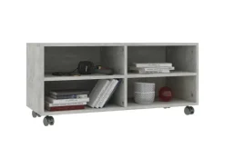 vidaXL TV-Schrank mit Rollen Betongrau 90x35x35 cm Holzwerkstoff* Wohnwände