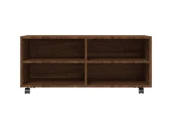 vidaXL TV-Schrank mit Rollen Braun Eiche 90x35x35 cm Holzwerkstoff