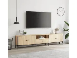 vidaXL TV-Schrank mit Schublade Sonoma-Eiche 200x25x44cm Holzwerkstoff* Wohnwände|TV-Wände