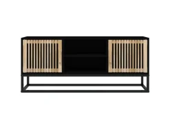 vidaXL TV-Schrank Schwarz 105x30x45 cm Holzwerkstoff und Eisen* TV-Wände
