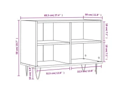 vidaXL TV-Schrank Schwarz 69,5x30x50 cm Holzwerkstoff Modell 1