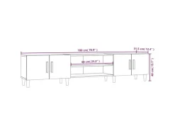 vidaXL TV-Schrank Schwarz 180x31,5x40 cm Holzwerkstoff Modell 1* TV-Wände