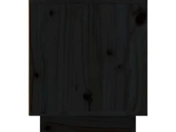 vidaXL TV-Schrank Schwarz 110x35x40,5 cm Massivholz Kiefür Modell 1