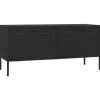 vidaXL TV-Schrank Schwarz 105x35x50 cm Stahl Modell 1
