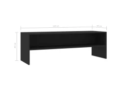 vidaXL TV-Schrank Schwarz 120x40x40 cm Holzwerkstoff* TV-Wände