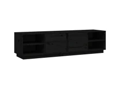 vidaXL TV-Schrank Schwarz 156x40x40 cm Massivholz Kiefür* TV-Wände