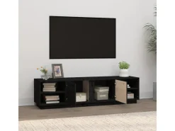 vidaXL TV-Schrank Schwarz 156x40x40 cm Massivholz Kiefür* TV-Wände