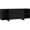 vidaXL TV-Schrank Schwarz 130x35x50 cm Holzwerkstoff
