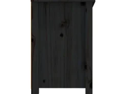 vidaXL TV-Schrank Schwarz 114x35x52 cm Massivholz Kiefür* Wohnwände|TV-Wände