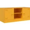 vidaXL TV-Schrank Senfgelb 99x39x44 cm Stahl Modell 3