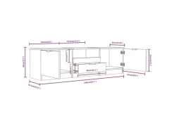 vidaXL TV-Schrank Sonoma-Eiche 140x35x40 cm Holzwerkstoff
