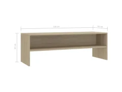 vidaXL TV-Schrank Sonoma-Eiche 120x40x40 cm Holzwerkstoff
