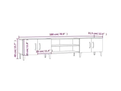 vidaXL TV-Schrank Sonoma-Eiche 180x31,5x40 cm Holzwerkstoff* Wohnwände|TV-Wände