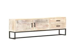 vidaXL TV-Schrank Weiß 140 × 30 × 45 cm Massivholz Akazie* TV-Wände