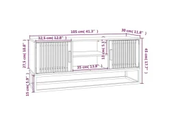vidaXL TV-Schrank 105x30x45 cm Holzwerkstoff und Eisen* Wohnwände|TV-Wände