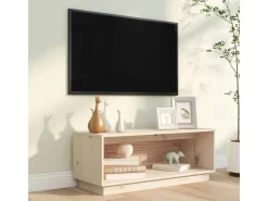 vidaXL TV-Schrank 90x35x35 cm Massivholz Kiefür* Wohnwände|TV-Wände