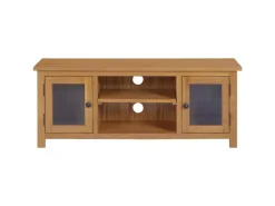 vidaXL TV-Schrank 110x35x44 cm Massivholz Eiche