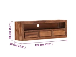 vidaXL TV-Schrank 120x30x40 cm Massivholz Palisander Modell 2