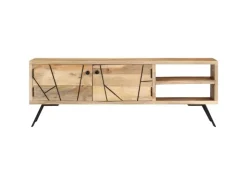 vidaXL TV-Schrank 110x30x40 cm Mango Massivholz* Vasen|Wohnwände