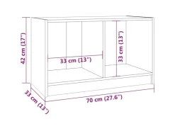 vidaXL TV-Schrank 70x33x42 cm Massivholz Kiefür* Wohnwände|TV-Wände