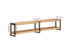 vidaXL TV-Schrank 200x30x40 cm Massivholz Mango