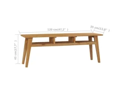 vidaXL TV-Schrank 120x35x45 cm Teak Massivholz* Wohnwände|TV-Wände