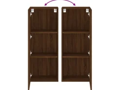 vidaXL TV-Wandschrank Braun Eiche-Optik 40,5x30x102 cm Holzwerkstoff* Wohnwände