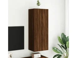 vidaXL TV-Wandschrank Braun Eiche-Optik 40,5x30x102 cm Holzwerkstoff* Wohnwände
