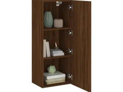 vidaXL TV-Wandschrank Braun Eiche-Optik 40,5x30x102 cm Holzwerkstoff* Wohnwände