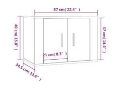 vidaXL TV-Wandschrank Grau Sonoma 57x34,5x40 cm* Schweberegale