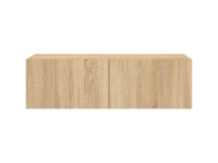 vidaXL TV-Wandschrank mit LED-Leuchten Sonoma-Eiche 100x35x31 cm* Schweberegale|TV-Wände