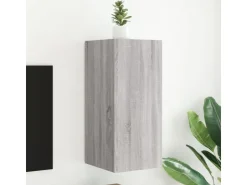 vidaXL TV-Wandschrank mit LED-Leuchten Grau Sonoma 30,5x35x70 cm* TV-Wände|Wohnwände