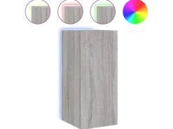 vidaXL TV-Wandschrank mit LED-Leuchten Grau Sonoma 30,5x35x70 cm* TV-Wände|Wohnwände