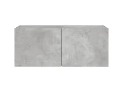 vidaXL TV-Wandschrank mit LED-Leuchten Betongrau 100x35x41 cm
